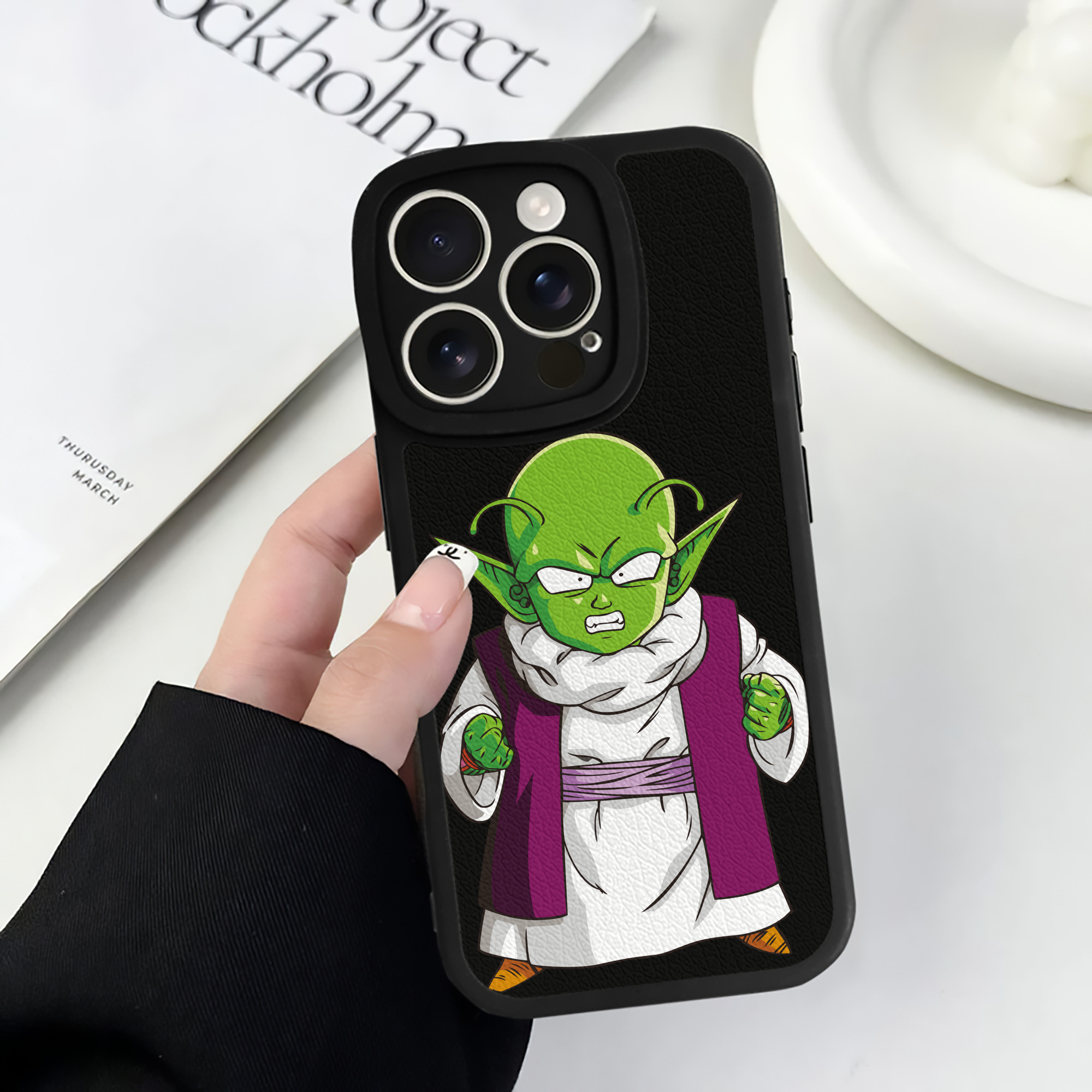 （画像用） ドラゴンボール ピッコロ DRAGON BALL Piccolo 【iPhone 16シリーズ対応】シリコンスマホケース（レザー調） 材質：シリコン